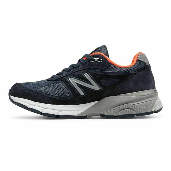NEW Size 5 Womens New Balance 990 v4 Blue and Oran - Picture 2 of 5